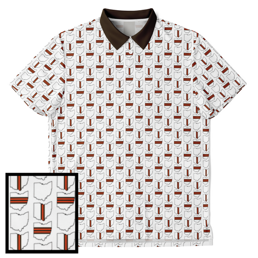 Cleveland, OH Print Whiteout Golf Polo