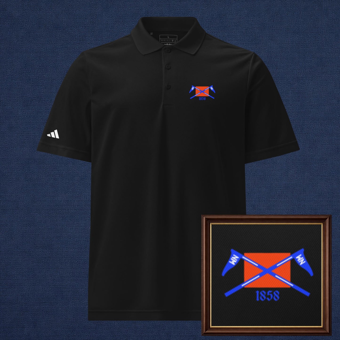 Denver, CO Golf Polo - Black