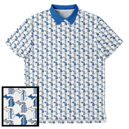 Detroit, MI Print Golf Polo