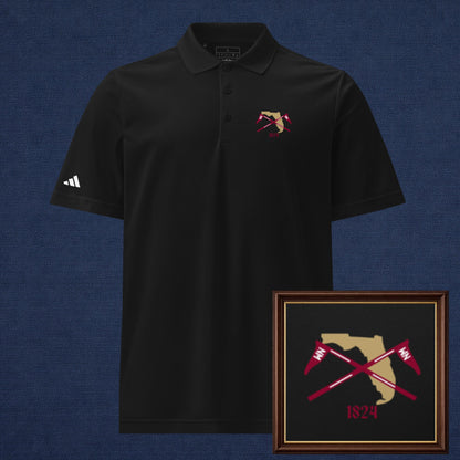 Tallahassee, Florida Golf Polo - Black