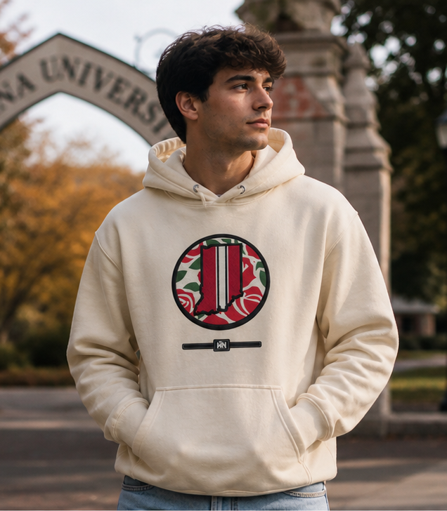 Bloomington, Indiana Rose Patch Hoodie