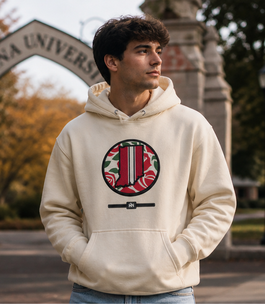Bloomington, Indiana Rose Patch Hoodie