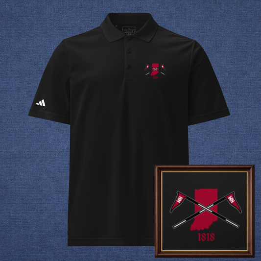 Bloomington, Indiana Golf Polo - Black