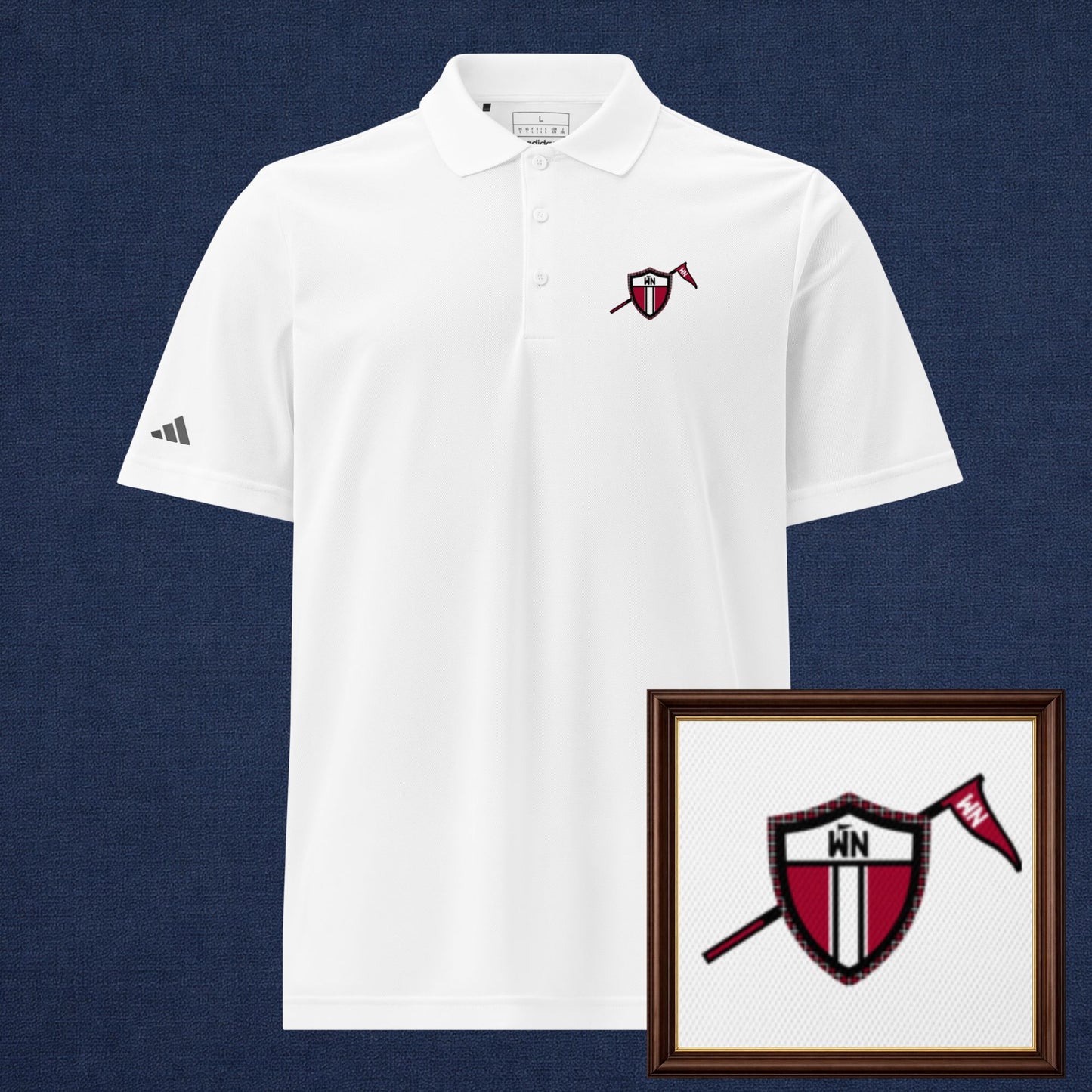 Bloomington, Indiana Golf Polo - White