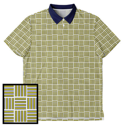 Ann Arbor, Michigan Stripe Golf Polo