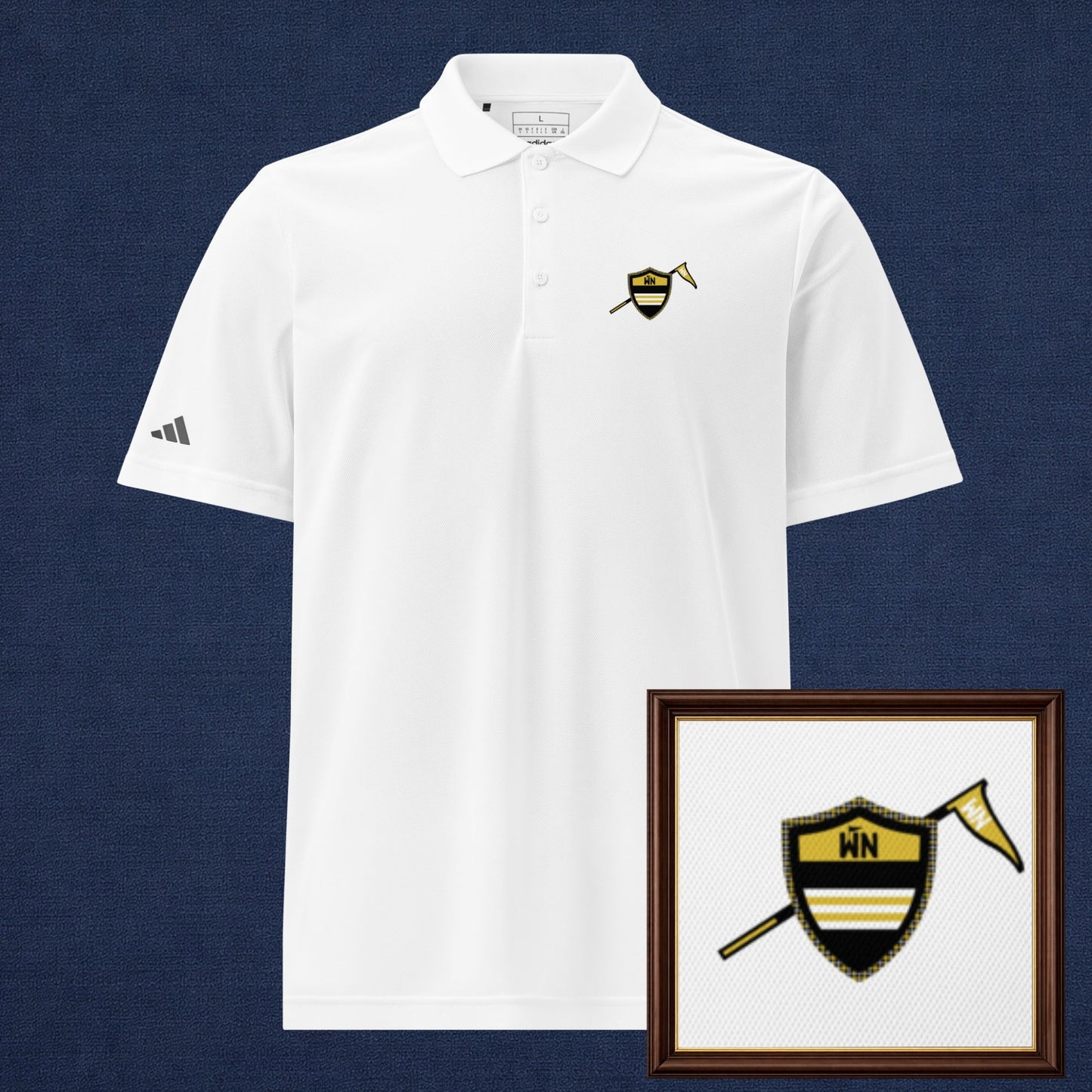 New Orleans, LA Golf Polo - White