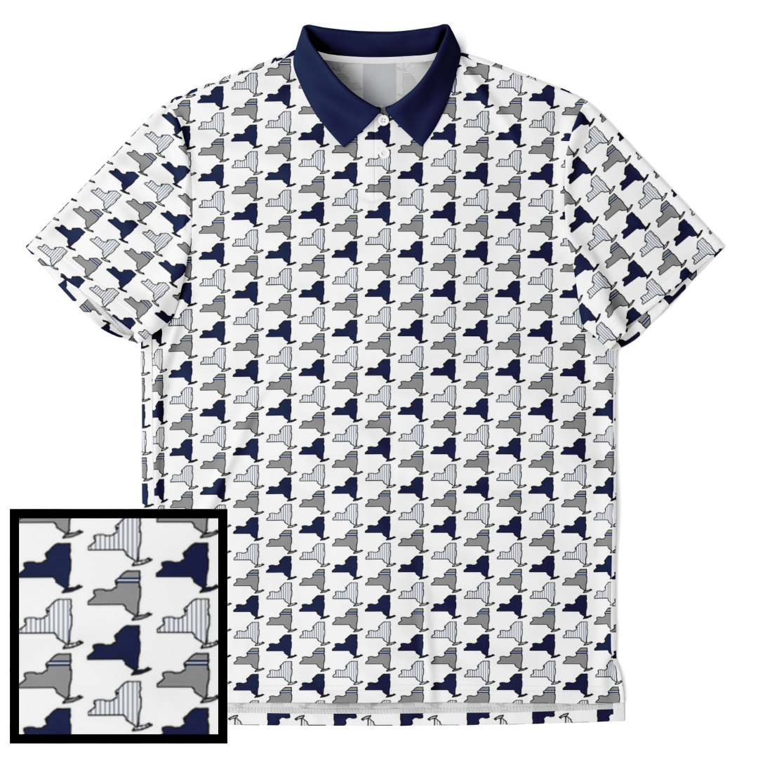 New York, NY Print Golf Polo