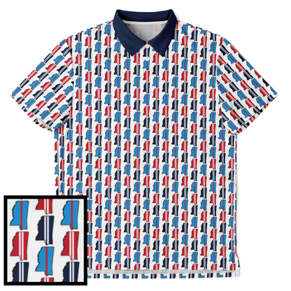 Oxford, Mississippi Print Golf Polo