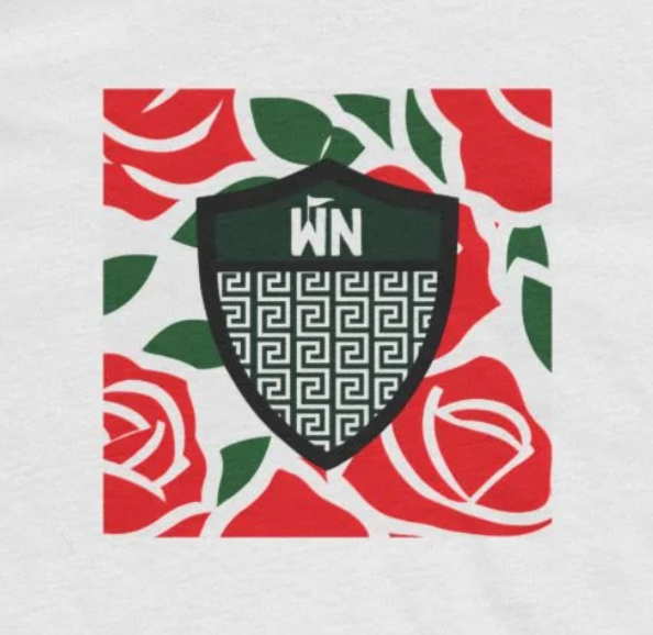 East Lansing, Michigan Rose Shield T-Shirt