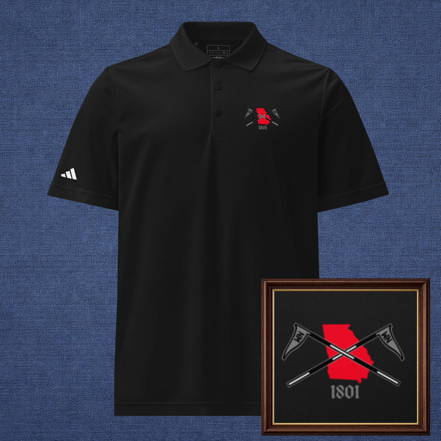 Athens, Georgia Golf Polo - Black