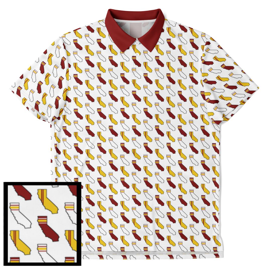 Los Angeles, California Print Golf Polo